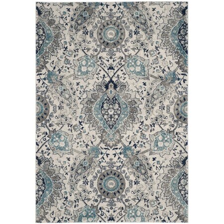 Safavieh 11 x 15 ft. Madison Power Loomed Large Rectangle Area Rug Cream & Light Grey MAD600C-1115
